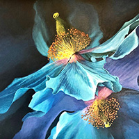  Die Blaue Blume, 2021, Acryl auf Leinwand, 80x100cm